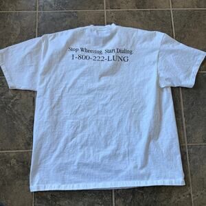 Vintage 90's National Jewish Medical Research Center Stop Wheezing Shirt Sz XL